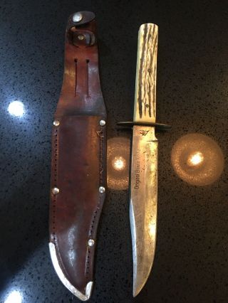 Vintage Pic Bowie Knife Solingen Germany With Sheath
