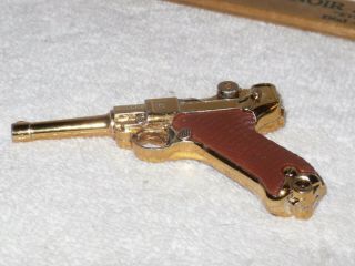 Vintage Marx Mini Toy Cap Gun Gold Metal & Plastic With Holster 53