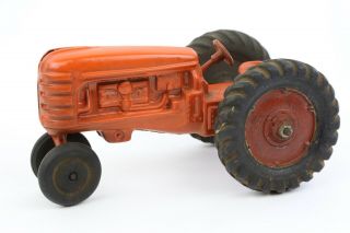 Vintage Farm Toy Tractor Hubley Or Arcade Cast Iron Or Metal Old Rubber Tires