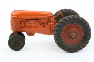 Vintage Farm Toy Tractor Hubley or Arcade Cast Iron or Metal old rubber tires 2