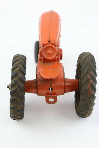 Vintage Farm Toy Tractor Hubley or Arcade Cast Iron or Metal old rubber tires 3