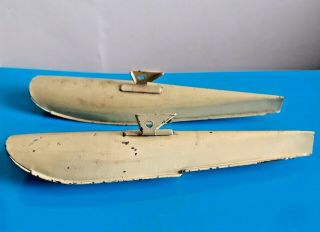 Vintage Metal Tin Toy Meccano Constructor Bi Plane Sea Plane Parts Floats Spares