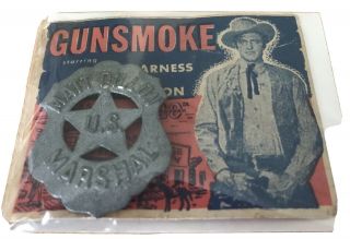 Vintage 1959 Gunsmoke Us Marshall Matt Dillon Toy Badge