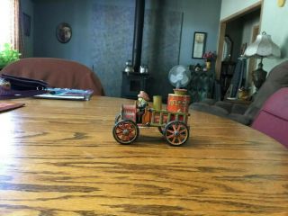Vintage Linemar Japan Tin Friction 1916 Fire Engine Toy Truck,  Land Of Lincoln.