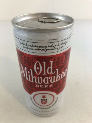 Old Milwaukee Beer 12 Oz Bottom Opened Pull Tab Can - Schlitz Brewing