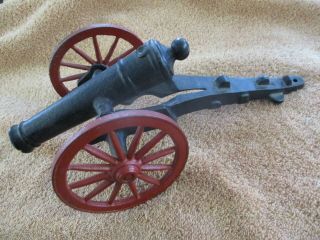 Vintage Cast Iron Us Civil War 10 1/2 " Toy Cannon