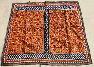 62 " X 54 " Handmade Embroidery Old Tribal Ethnic Wall Hanging Decor Tapestry