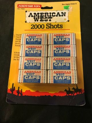 Tootsie Toy American West Cap Gun Cap Rolls 2000 Shots
