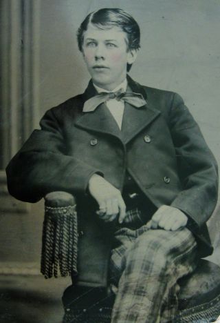 Tintype Photo Of Exceptionally Handsome Dapper Very Dandy Young Man Plaid Pants
