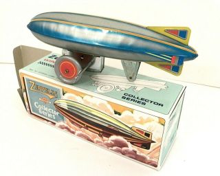 Vintage Graf Zeppelin Tin Litho Toy Wind - Up Cond.  1988 W/box Issue