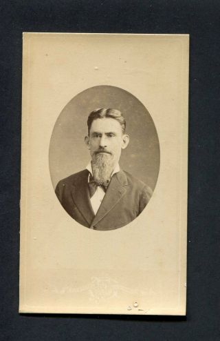 Old Cdv Photo: Beard Man Identified,  By J.  F.  Guimaraes Rio De Janeiro Brazil 1890
