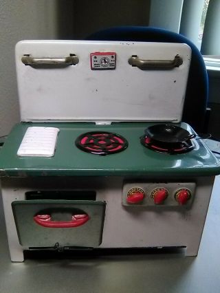 Vintage Tin Metal stove MM 702 Rare in 3