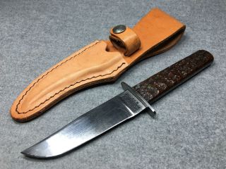Hibbard Spencer Bartlett & Co.  7 - 1/2 Inch Knife With 3 - 3/4 Inch Blade & Sheath