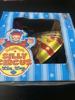 Vintage Schylling Silly Circus Tin Spinning Top Rare 2006 Toy 8 "