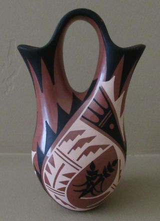 Pueblo Of Jemez Indian Wedding Vase,  Signed G.  Sandia