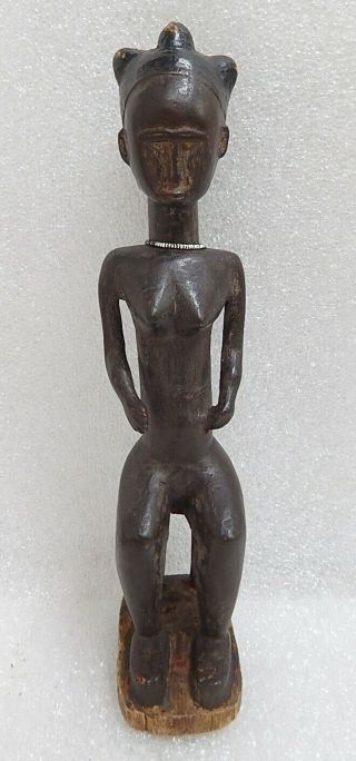 Antique African Folk Art Carved Wood Figure Statue Fertility Totem Woman