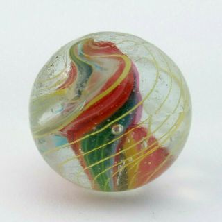 Antique Handmade German Multi - Coloured Glass Marble Double Pontil,  16mm 5/8 "