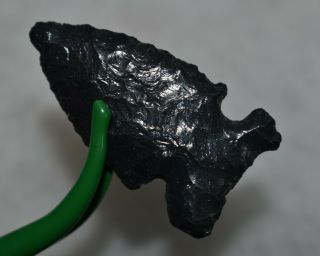 1 1/2 " Obsidian Cold Spring Point,  Lake Co. ,  Oregon Authentic Arrowhead P4