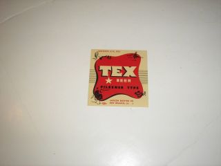 Jax Beer Tex Label,  Jackson Brewing Co,  Orleans,  La.  12 Oz.  Cond.
