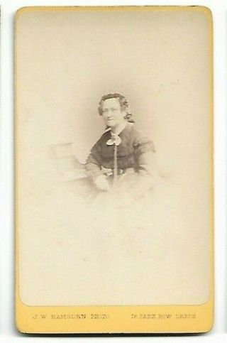 Unidentified Victorian Woman 1869; Photo By J W Ramsden,  Leeds (4780)