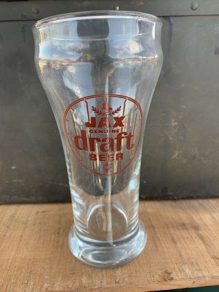 Vintage Barware Jax Draft Beer Advertising Glass 6”