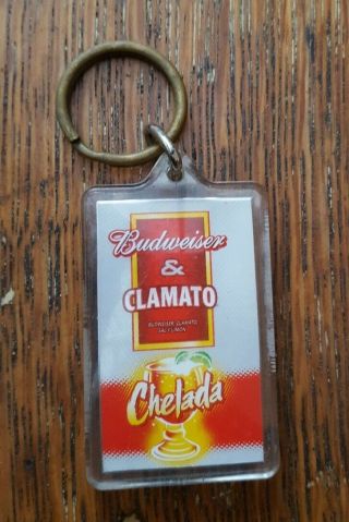 Bud Light & Clamato Chelada And Budweiser & Clamato Chelada,  2 " Long Keychain