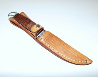Vintage Usa Made Case Xx 3 Finn Ssp Knife W/sheath,  Looks,  Hunting