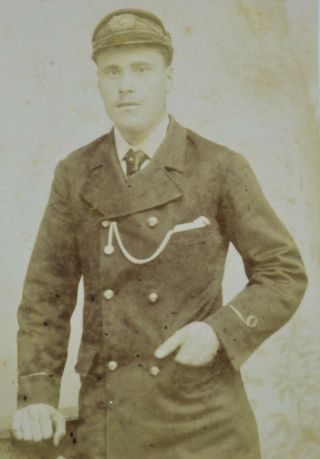 Victorian Cdv Photo Carte De Visite Military Navy Uniform Sailor Stoke Newington