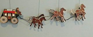 Vintage 1972 Paper Mobile,  Pkg,  Nos Western Stagecoach And Horses