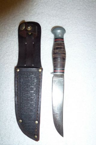 Vintage Remington Dupont Rh 70 Sheath Fixed Blade Hunting Knife Wwii