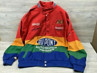 Vintage Nascar Jeff Gordon Dupont Racing Chase Authentics Jacket Men 