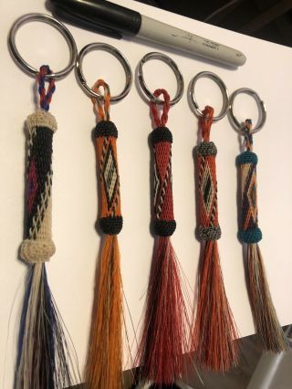 Hand Hitched In Montana State Prison Horse Hair Keychain Group Of 5