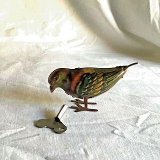 1950’s Fairylite Tin Plate Wind Up Pecking Bird Made In England