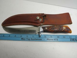 Vintage Camillus 1014 Hunting Knife - - Hand Made - - Never Sharpened With Sheath