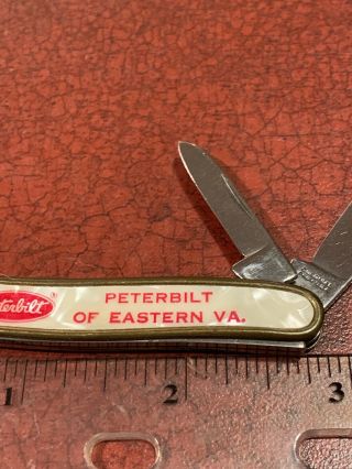 Vtg.  Peterbilt Of Eastern Virginia Colonial Prov.  USA Double Blade Pocket Knife 3