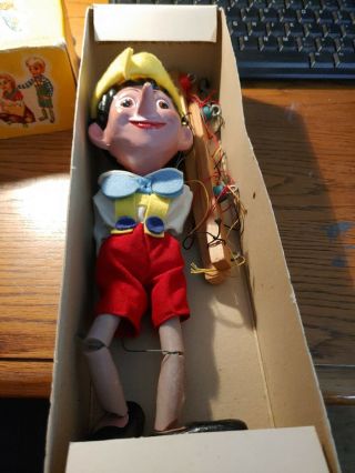 Vintage Walt Disney Pinocchio Pelham Marionette Figurine Puppet 1962