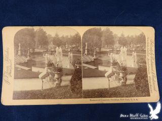 Antique Stereoscope Card Greenwood Cemetery Brooklyn,  York U.  S.  A.  1890s