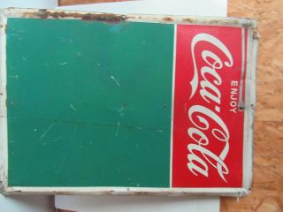 Vintage Coca Cola Restaurant Diner Menu 28x20 Metal Tin Sign Menu Board