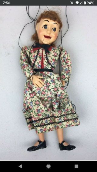 Rare Vintage Hazelle’s Special Talking Marionette " Nancy " String Puppet 1950 