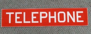 Vintage Reverse Painted Sandwich Glass Telephone Booth Sign