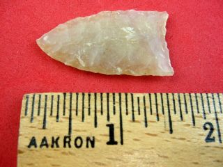 Indian Artifact 1 1/2  Illinois Semi Translucent Quartz Dalton Point Arrowheads 2
