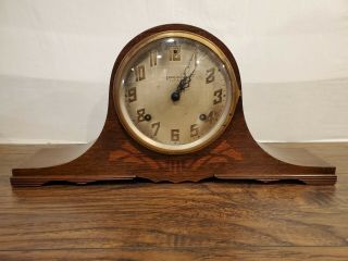 Vintage Ingraham Mantle Clock 8 Day - - Aurora 2 Duplex 7in