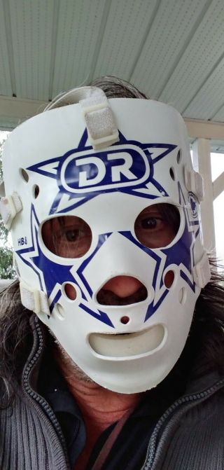Vintage Dr Goalie Mask Hb 8 Street Hockey - Daignault Rolland Stars Design