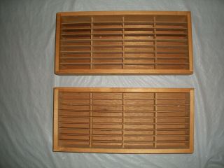 2 - Vintage Napa Valley Box Company Wooden 72 Cassette Tape Wall Storage Holders