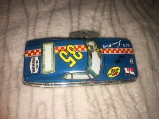 Vintage Tin Litho King 35 Wind Up Race Car Made In Japan