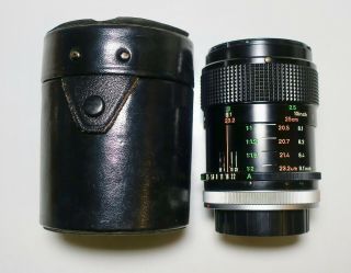 Vintage Canon 50mm F3.  5 Macro Lens.  Base Cap & Case.  Made In Japan.