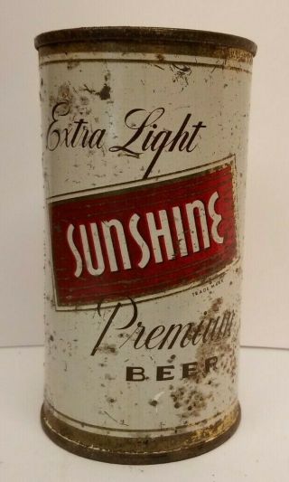 Sunshine Extra Light 12 Oz.  Flat Top Beer Can