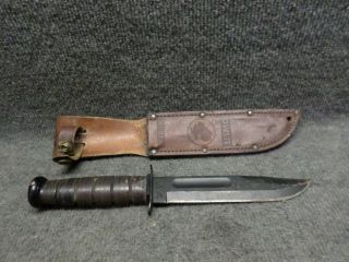 Vintage Ka - Bar Knive With Leather Sheath