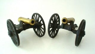 Vintage Michael Faulk Co.  Brass And Cast Toy Cannons
