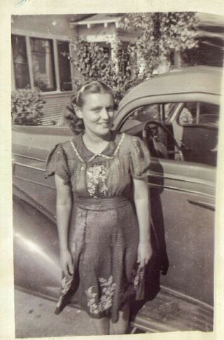Vintage Old Photo Pretty Girl Wearing Transparent Dress 1940 Dorothy Chamberlain
